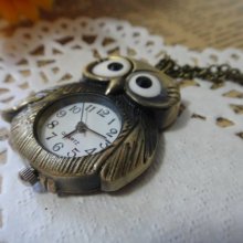 Owl Pocket Watch Necklace