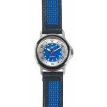 Pedre Varsity Sport Watch W/ Blue Nylon Strap