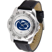 Penn State Logo- Mens Sport Leather Watch