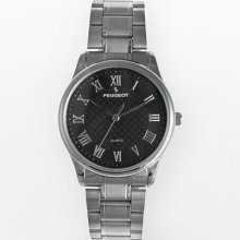 Peugeot Silver Tone Watch - 1027Bk - Men