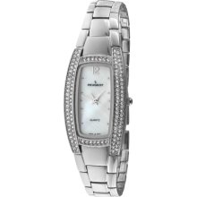 Peugeot Women's '7013S' Silvertone Crystal Watch (Silver-Tone Swarovski Crystal Accented Watch)