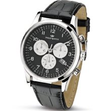 Philip Men's Swan Chronograph Watch R8271941235 With Quartz Movement, Black Dial And Stainless Steel Case