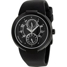 Philip Stein Active Gmt Black Dial Black Rubber Ladies Watch 31-ab-rbb