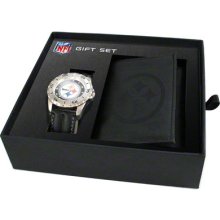 Pittsburgh Steelers Watch and Wallet Set Game Time