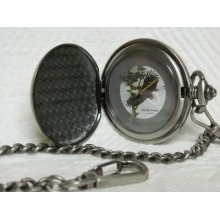 Pocket Watch Pewter - Phillip Crowe By Majesti Watch Company - Soaring Eagle