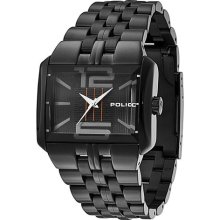 Police Men's PL-13449JSB/02M Matrix Black IP Stainless-Steel Squa ...