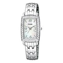 Pulsar Crystal Bracelet White Mother-of-Pearl Dial Women's Watch