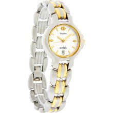 Pulsar Ladies 2Tone Silver Quartz Watch PXQ135