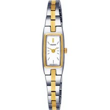 Pulsar Ladies Two Tone White Face Watch