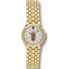 Pulsar PRS568XCL Gold Tone Guadalupe Stainless Steel White Dial Dress