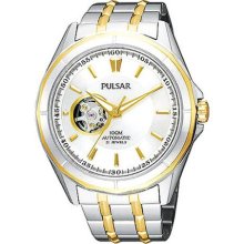 Pulsar PS2004 Men's Two Tone Silver Dial Automatic Watch