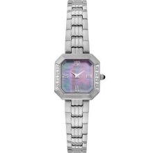 Pulsar Women's Diamond Stainless Steel Watch Mother Of Pearl Dial Peg747