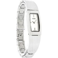 Pulsar Women's PEGD41 Dress Silver-Tone Watch