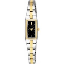 Pulsar Women's Stainless & Gold-Tone Watch with Black Face - PEX508