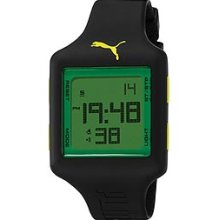 Puma Men's Active PU910791013 Black Rubber Quartz Watch with Digital Dial