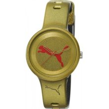 Puma Slick Big Cat Metaltic Gold Ladies Watch Pu910682012