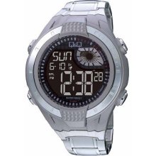 Q&q Mens Digital 10 Bar Chronograph Strap (m040j302y)