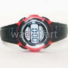 Red Fashion Silicone Rubber Band Digital Day Date Girl Women Wrist Watch Gifts