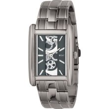 Relic Men's Gunmetal Skeleton Dial Watch