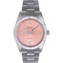 Rolex Air-King Men's Stainless Steel Watch 14010 Salmon Colored Dial