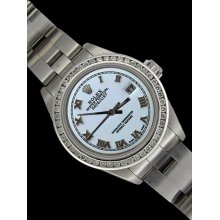 Rolex date just watch SS lady roman dial datejust