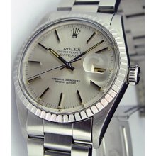 Rolex Datejust 16030 Silver Stick 36mm WatchChest