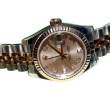 Rolex datejust ladies watch champagne diamond dial