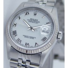 Rolex Datejust White Roman 16234 Watch Chest 36mm