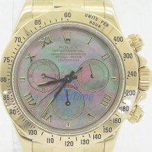 Rolex Daytona Mother of Pearl Roman Dial Oyster Bracelet Mens Watch