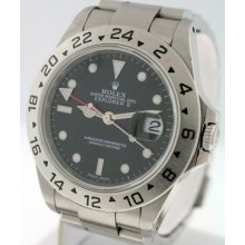 Rolex Explorer Ii Black Dial Stainless Steel Gent's 40mm Watch.