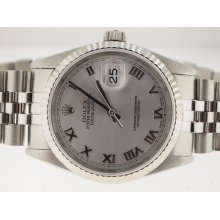 Rolex Mens SS Datejust Roman Dial Circa 2004.