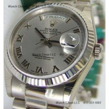 Rolex Wg President Silver Roman 118239 Watch Chest