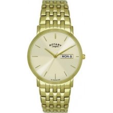 Rotary Gb02624-03-dd Mens Champagne Gold Watch Â£169