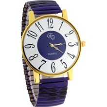 Round Dial Quartz Movement Women's Wrist Watch (Purple)