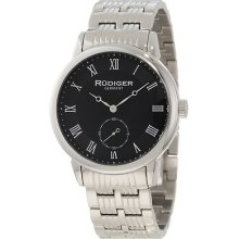 Rudiger R3000-04-007 Leipzig Black Dial Roman Numerals Stainless Watch