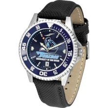 San Diego Toreros USD NCAA Mens Leather Anochrome Watch ...