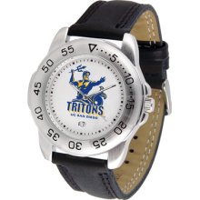 San Diego Tritons Logo- Mens Sport Leather Watch