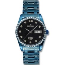 Sartego Men's Classic Collection SLGU33 Blue Stainless-Steel Automatic Watch with Black Dial