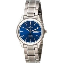 Sartego Men's Snt113 Silver Titanium Quartz Watch With Blue Dial