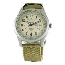 Seiko 5 Sports Automatic SNZG07K1 SNZG07 SNZG07K Military Nylon Strap Mens Watch