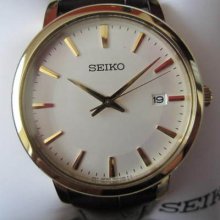 Seiko Japan Men's Watch Quartz Stainless S Leather Original Edition