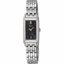 Seiko Ladies Rectangular Dial Silver Watch