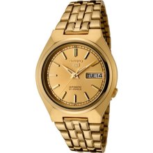 Seiko Men's 5 Automatic SNK312K Gold Stainless-Steel Automatic Watch with Gold Dial