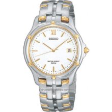 Seiko Men's Le Grand Sport - Stainless & Gold-Tone - White Face - Date SLC028