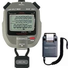 Seiko S143 Stopwatch And Printer Sp12 Set Great For Swimming Track