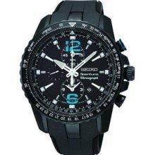 Seiko Snaf25 Mens Stainless Steel Sportura Chronograph Watch