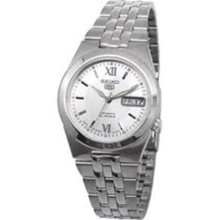 Seiko Women's 5 Automatic SYME53K Silver Stainless-Steel Automatic Watch with Silver Dial