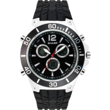 Sharp Mens Calendar Date Chronograph Watch w/Multi Display Dial and