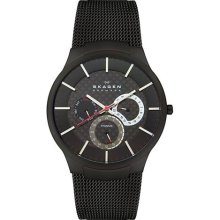 Skagen Black Mesh Titanium Mens Watch 809XLTBB ...