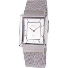 Skagen Denmark Mens Watch Silver Rectanglar Case #O224lss